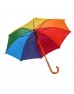 Ahşap Baston Saplı Gökkuşağı 8 Telli Promosyon Şemsiye