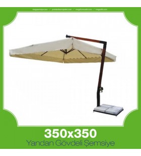 350x350 cm Yandan Gövdeli Kare Şemsiye